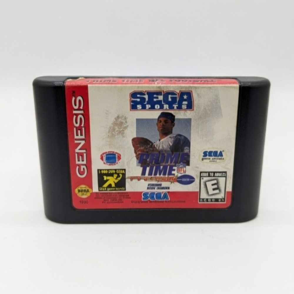 Prime Time NFL Football Deion Sanders 🔥 Sega Genesis 🕹 Vintage Video Game